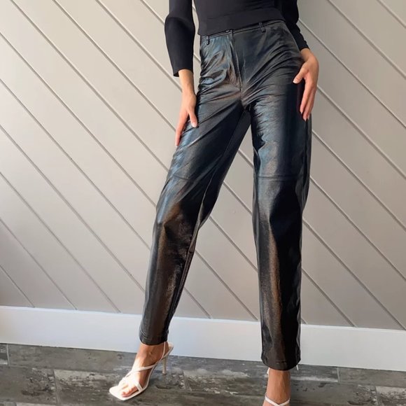 Wilfred Funk Leather Pants, size 2 - Picture 2 of 4